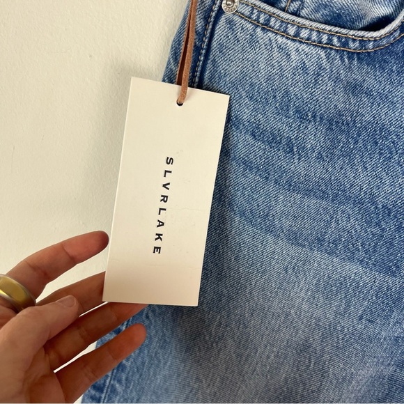 NWT SLVRLAKE Grace Crop Jeans in Lightning Strikes Size 24 - Picture 6 of 9